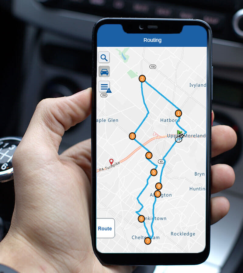 Creating a new route in Zeo Route Planner by importing address list from Google Maps, Zeo Route Planner
