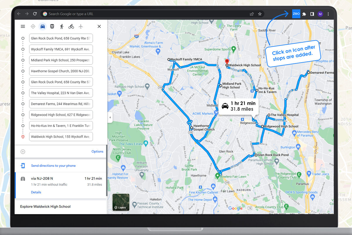 Flow 3, Zeo Route Planner