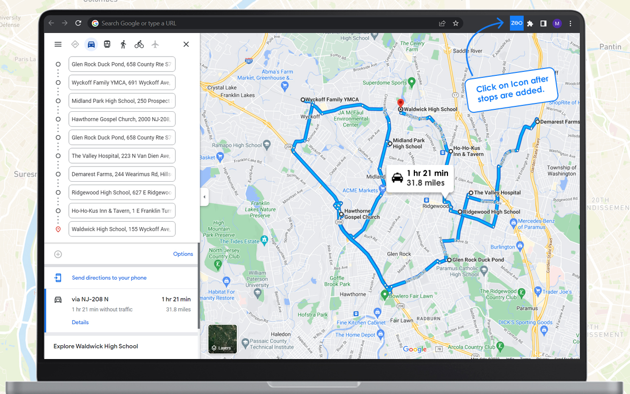Flow 3, Zeo Route Planner